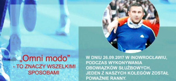 Pom&oacute;ż rannemu policjantowi wr&oacute;cić do zdrowia [Plakat]