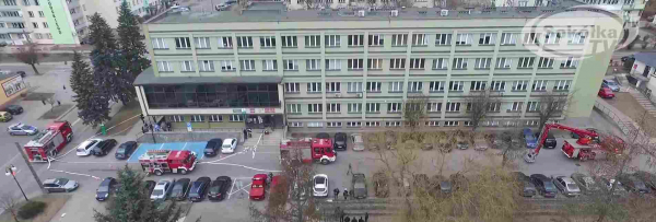 NA SYGNALE: Pożar w Starostwie Powiatowym w Sok&oacute;łce [DRON, Film i Zdjęcia]