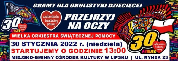 Koncerty, licytacje, biegi - Lipsk zaprasza na 30. Finał WOŚP [PLAKAT]