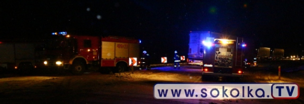 NA SYGNALE: Tir zablokował DK19 [Zdjęcia]