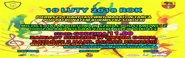 Zapraszamy na &bdquo;Pierwszy Charytatywny Maraton Tańca" w Sok&oacute;łce [Plakat]