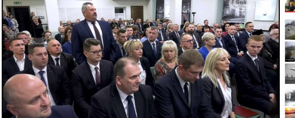 Uroczyste ślubowanie nowych radnych gminy Sok&oacute;łka [Film]