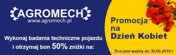 Promocja z okazji Dnia Kobiet&nbsp;na stacji diagnostycznej "Agromech" Sok&oacute;łka