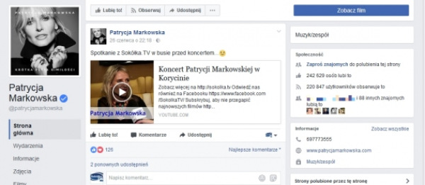 Nasze wideo na fanpage'u Patrycji Markowskiej [Film]