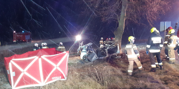 Poszukiwania świadk&oacute;w wypadku drogowego w Nowowoli &ndash; Zginęły 3 osoby.