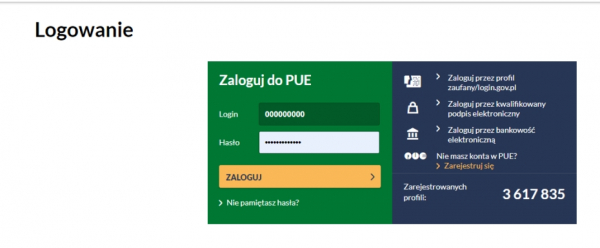 Zał&oacute;ż konto na PUE ZUS nie wychodząc z domu