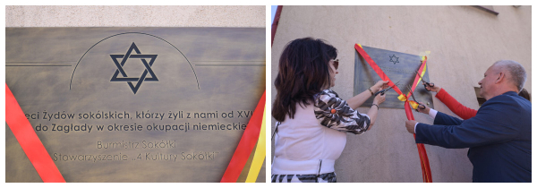 Odsłonięcie tablicy upamiętniającej społeczność żydowską w Sok&oacute;łce