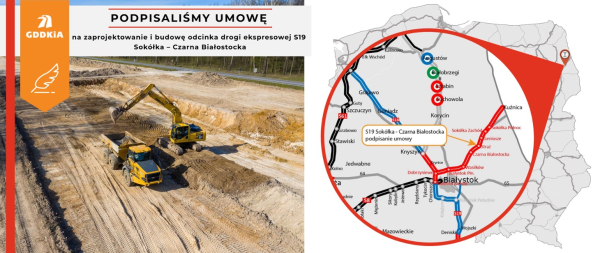 24-kilometrowy odcinek drogi ekspresowej S19: Sok&oacute;łka &ndash; Czarna Białostocka do zakończenia w 2028 roku