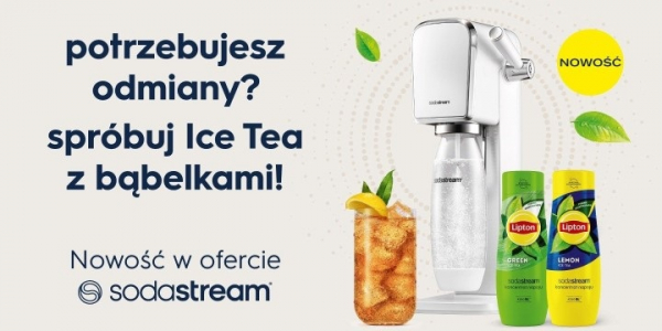 SodaStream proponuje nowy spos&oacute;b na orzeźwienie - Lipton Ice Tea z bąbelkami