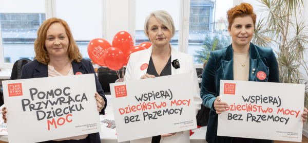 Wiesława Burnos zachęca do włączania się w akcję "Dzieciństwo bez przemocy".