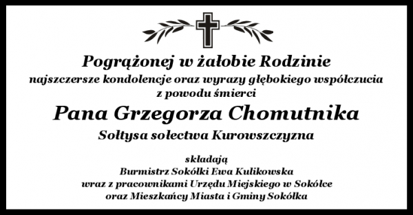 Przesyłamy najszczersze kondolencje